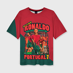 Футболка оверсайз женская Криштиану Роналду сборная Португалии 7, цвет: 3D-принт