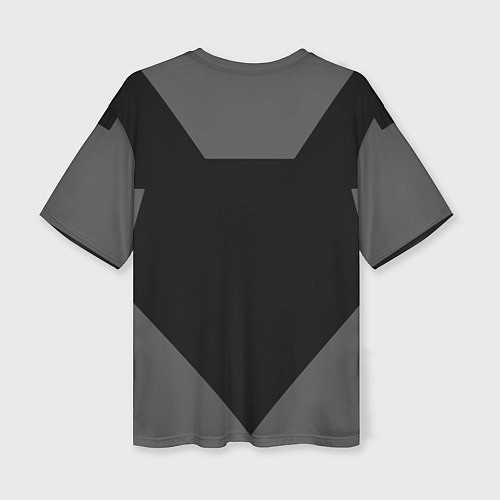 Женская футболка оверсайз Форма Mouz black / 3D-принт – фото 2