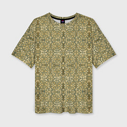Женская футболка оверсайз Средневековый лиственный узор