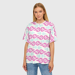 Футболка оверсайз женская Violet fire, цвет: 3D-принт — фото 2