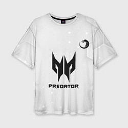 Футболка оверсайз женская TNC Predator white, цвет: 3D-принт