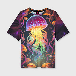 Женская футболка оверсайз Фантастическая медуза