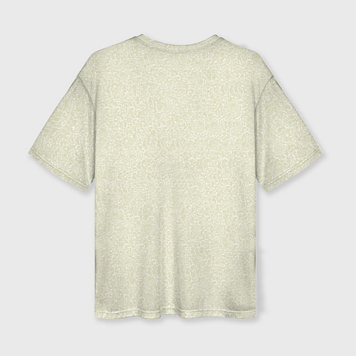Женская футболка оверсайз Текстура ажурный оливковый / 3D-принт – фото 2
