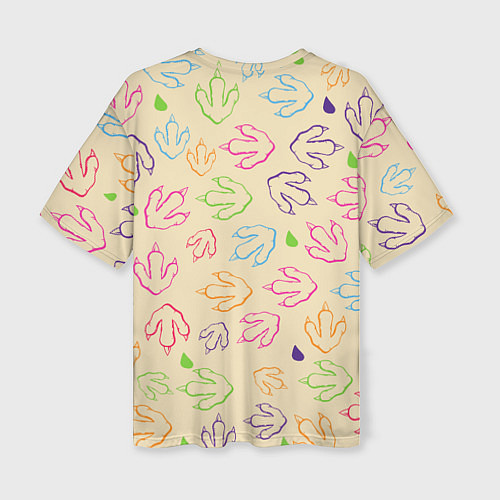Женская футболка оверсайз Птичьи лапки / 3D-принт – фото 2