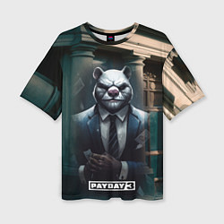 Женская футболка оверсайз Payday 3 white bear