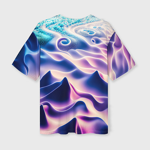 Женская футболка оверсайз Морское дно абстракция / 3D-принт – фото 2
