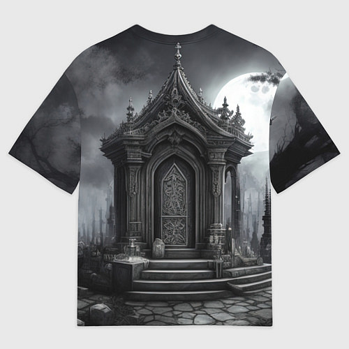 Женская футболка оверсайз Ночной слеп / 3D-принт – фото 2