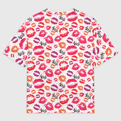 Женская футболка оверсайз Поцелуи - kiss / 3D-принт – фото 2