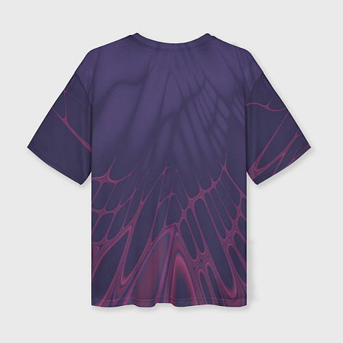 Женская футболка оверсайз Лучи - фиолетовый и розовый - Хуф и Ся / 3D-принт – фото 2