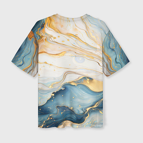 Женская футболка оверсайз Мраморная абстракция / 3D-принт – фото 2