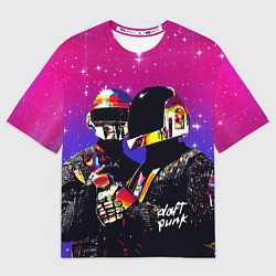 Женская футболка оверсайз Daft Punk Discovery