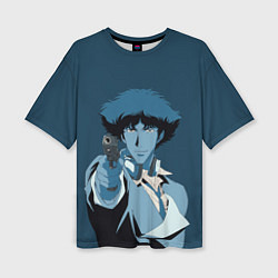 Женская футболка оверсайз Spike Spiegel blue