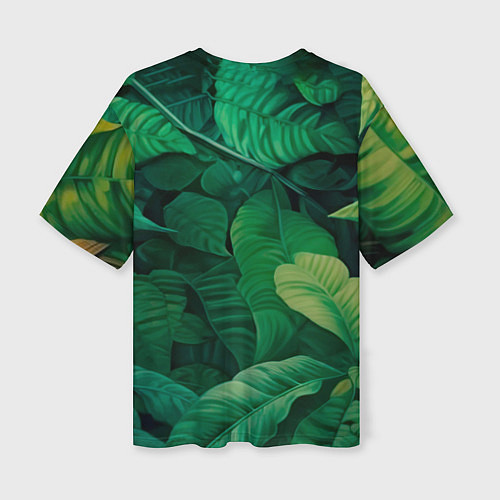 Женская футболка оверсайз Обезьяна в кустах / 3D-принт – фото 2