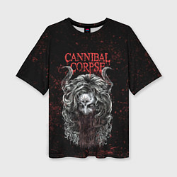 Женская футболка оверсайз Cannibal Corpse art