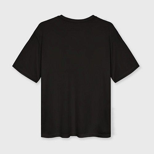 Женская футболка оверсайз Череп - потекшие краски / 3D-принт – фото 2