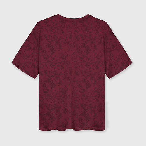 Женская футболка оверсайз Текстура тёмно-красный / 3D-принт – фото 2