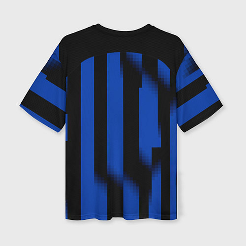 Женская футболка оверсайз ФК Интер форма 2324 домашняя / 3D-принт – фото 2