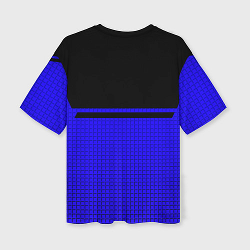 Женская футболка оверсайз Volkswagen sport blue / 3D-принт – фото 2