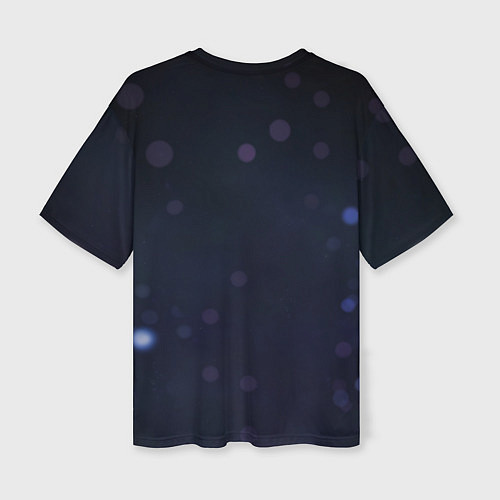 Женская футболка оверсайз АйЮ и звёздное небо / 3D-принт – фото 2