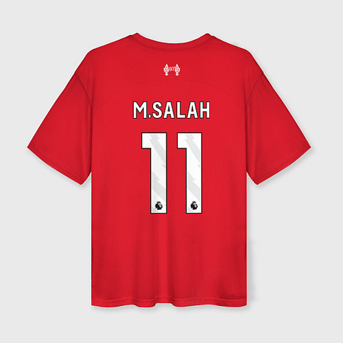 Женская футболка оверсайз Мохамед Салах Ливерпуль форма 2324 домашняя / 3D-принт – фото 2