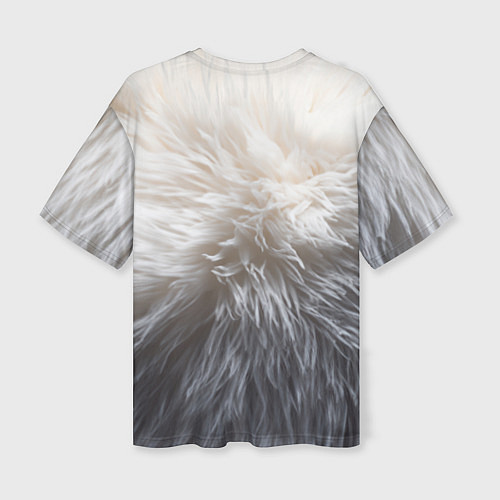 Женская футболка оверсайз Брутальный бегемот / 3D-принт – фото 2