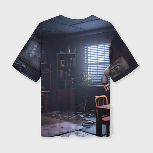 Женская футболка оверсайз Бонни в комнате / 3D-принт – фото 2