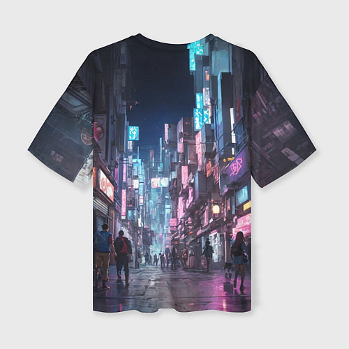 Женская футболка оверсайз Зельда на вечерней прогулке / 3D-принт – фото 2