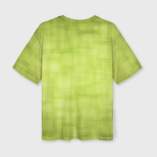 Женская футболка оверсайз Green and square / 3D-принт – фото 2