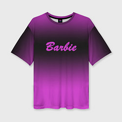 Женская футболка оверсайз Барби градиент