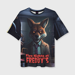 Женская футболка оверсайз Five Nights at Freddys Mangle