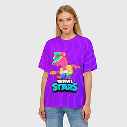 Футболка оверсайз женская Doug Brawl Stars, цвет: 3D-принт — фото 2