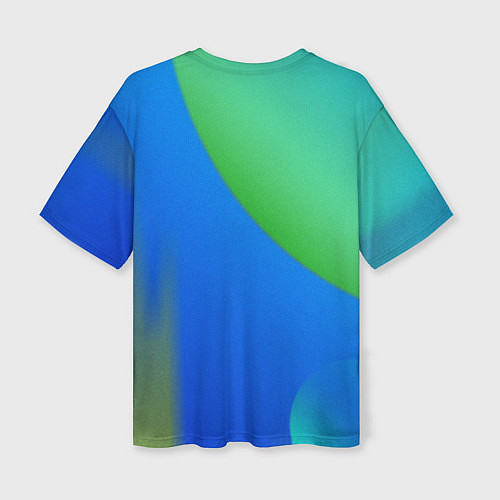 Женская футболка оверсайз Яркий синий круг / 3D-принт – фото 2