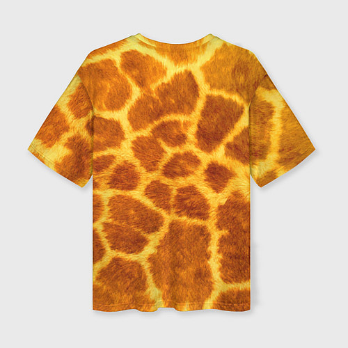 Женская футболка оверсайз Шкура жирафа - текстура / 3D-принт – фото 2