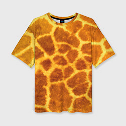 Женская футболка оверсайз Шкура жирафа - текстура