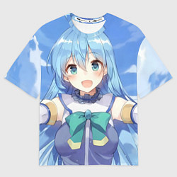 Футболка оверсайз женская Коносуба Аква, цвет: 3D-принт
