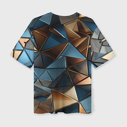 Женская футболка оверсайз Градиент в стекле / 3D-принт – фото 2