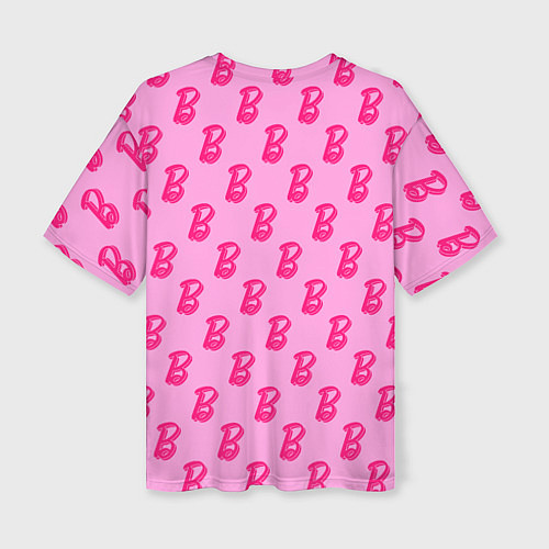 Женская футболка оверсайз Барби Фильм Текстура / 3D-принт – фото 2