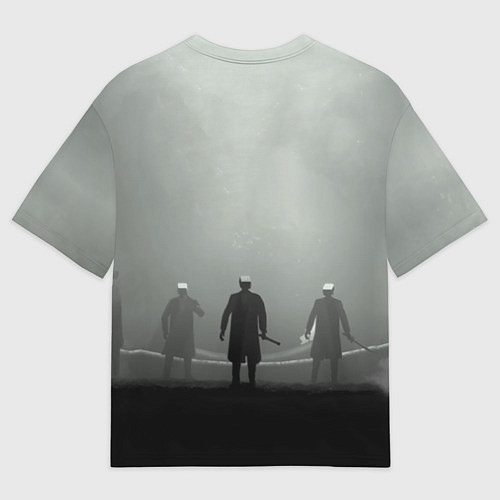 Женская футболка оверсайз Skibisi toilet Camera men / 3D-принт – фото 2