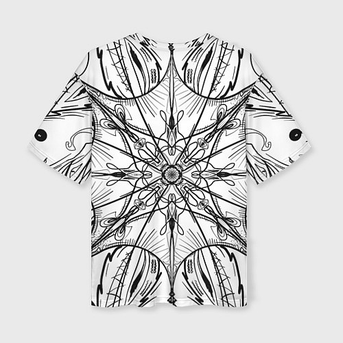 Женская футболка оверсайз Абстрактный контрастный паттерн / 3D-принт – фото 2