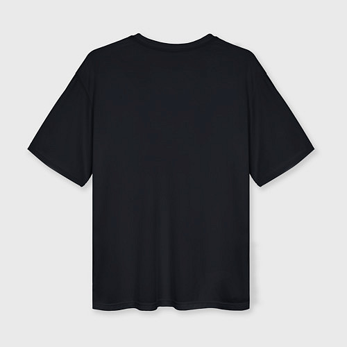 Женская футболка оверсайз Черный корсет с блестящими стразами / 3D-принт – фото 2