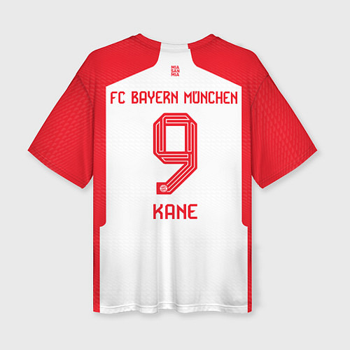Женская футболка оверсайз Харри Кейн Бавария Мюнхен форма 2324 домашняя / 3D-принт – фото 2