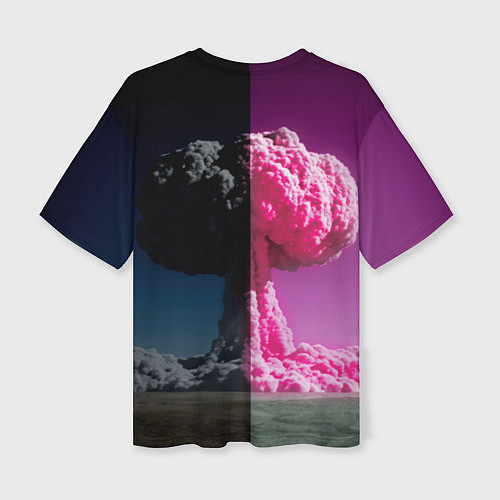 Женская футболка оверсайз Barbenheimer - meme - nuclear explosion / 3D-принт – фото 2