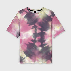 Футболка оверсайз женская Tie-Dye дизайн, цвет: 3D-принт