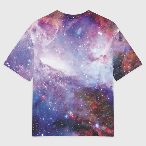 Женская футболка оверсайз Space leopard / 3D-принт – фото 2