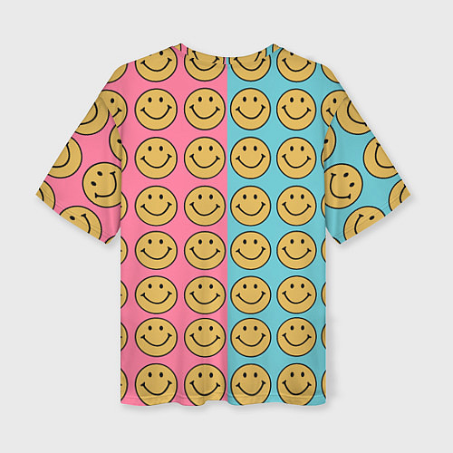 Женская футболка оверсайз Smiley / 3D-принт – фото 2