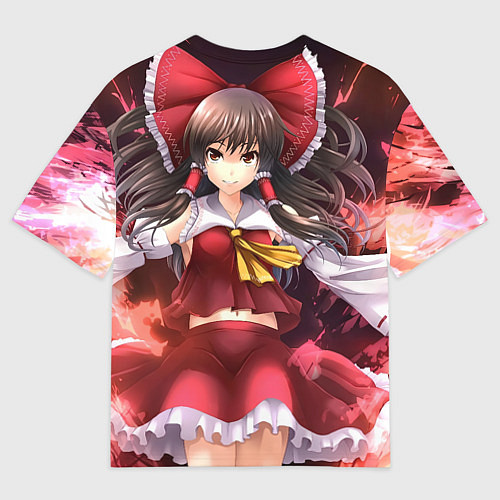Женская футболка оверсайз Touhou Project Рейму / 3D-принт – фото 2