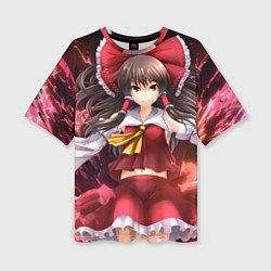 Футболка оверсайз женская Touhou Project Рейму, цвет: 3D-принт