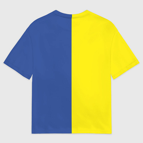 Женская футболка оверсайз ФК Ростов - жёлто синие / 3D-принт – фото 2
