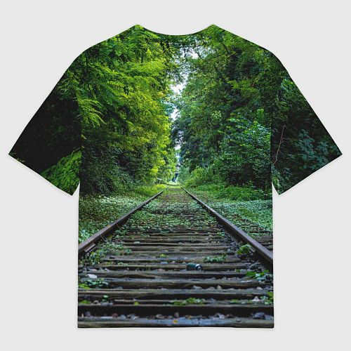 Женская футболка оверсайз Зелёный лес России / 3D-принт – фото 2