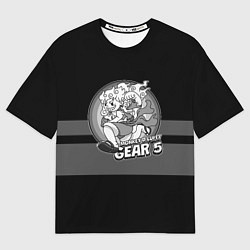 Футболка оверсайз женская Luffy gear 5 - старый мультфильм, цвет: 3D-принт